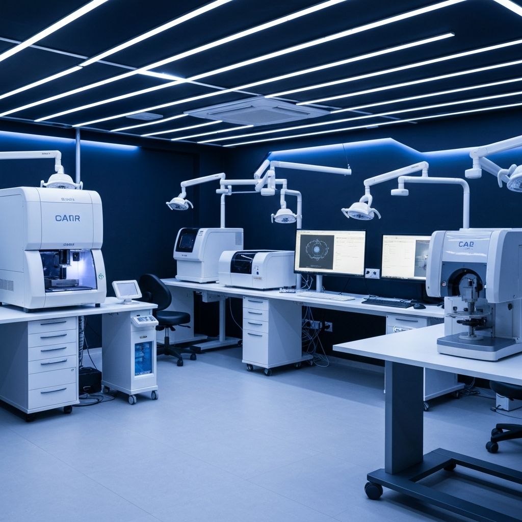 Modern dental laboratory with high-tech equipment